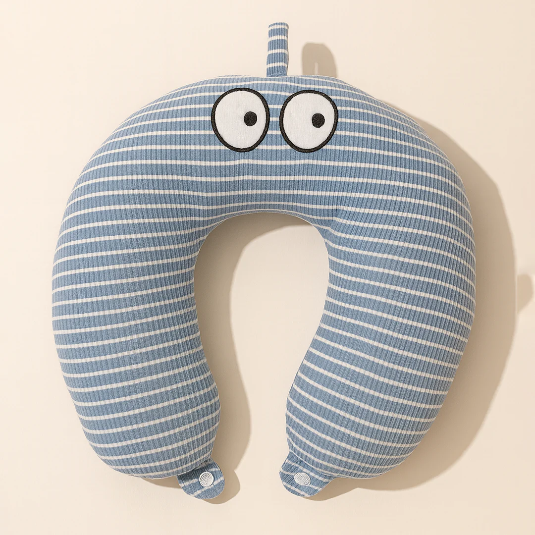 Baby U-Shaped Neck Pillow Stripes Blue - Sunshine