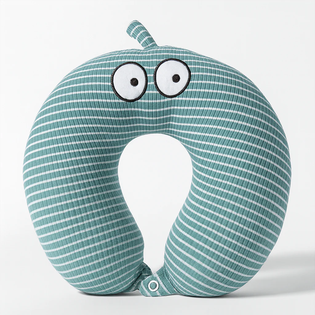 Baby U-Shaped Neck Pillow Stripes Green - Sunshine