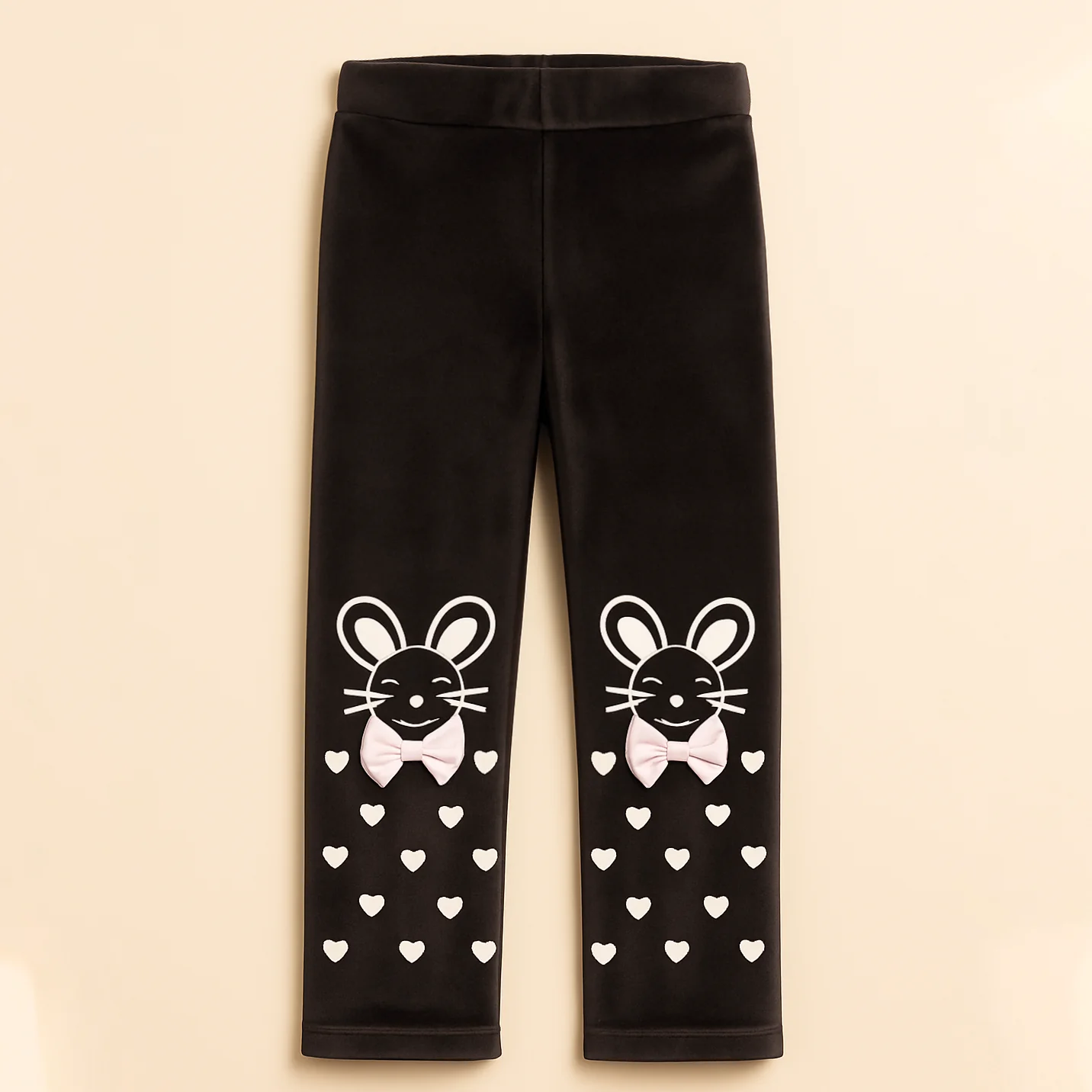 Baby Velvet Tights Bow Brown - Sunshine