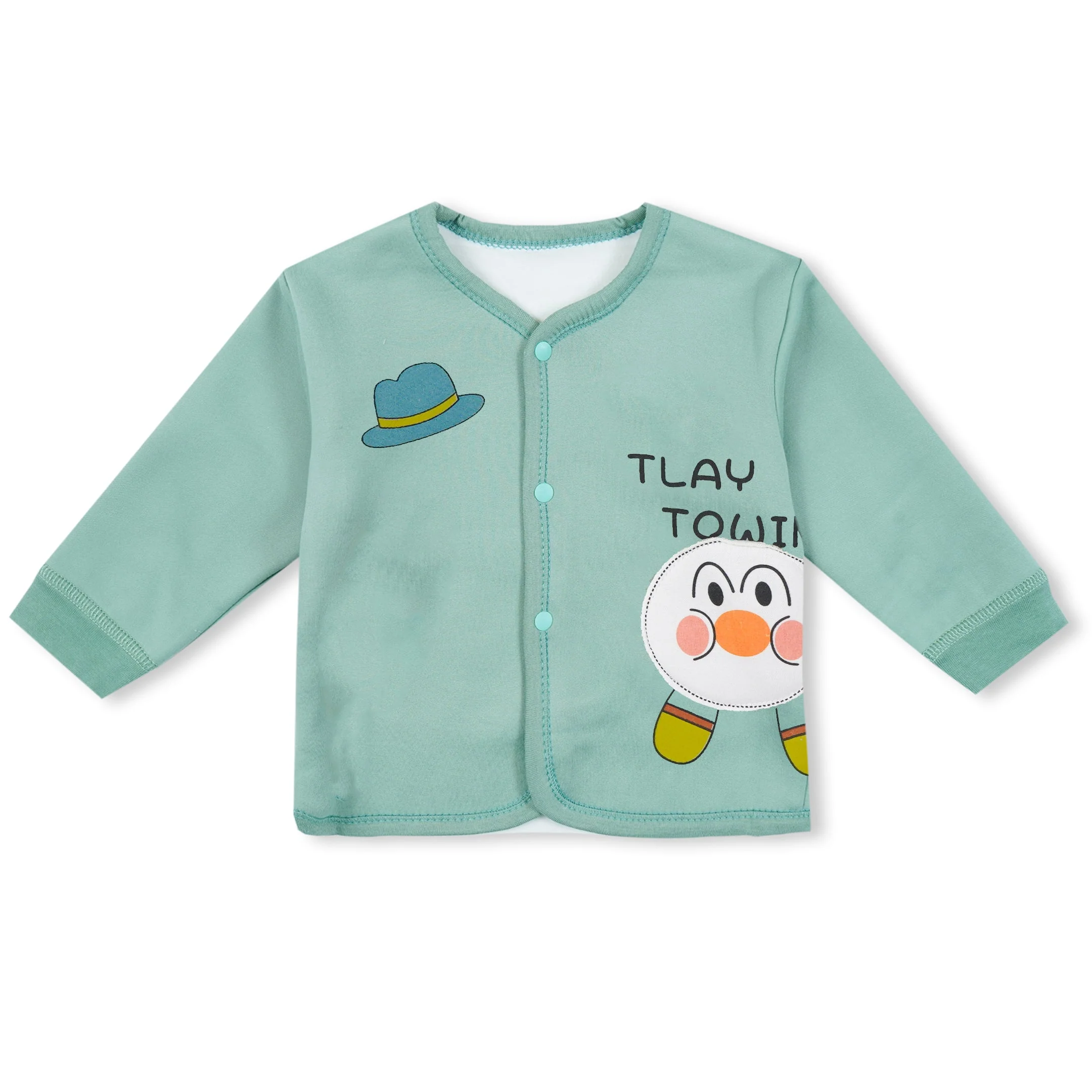 Baby Warm Night Suit Angry Egg Green - Sunshine - Image 2