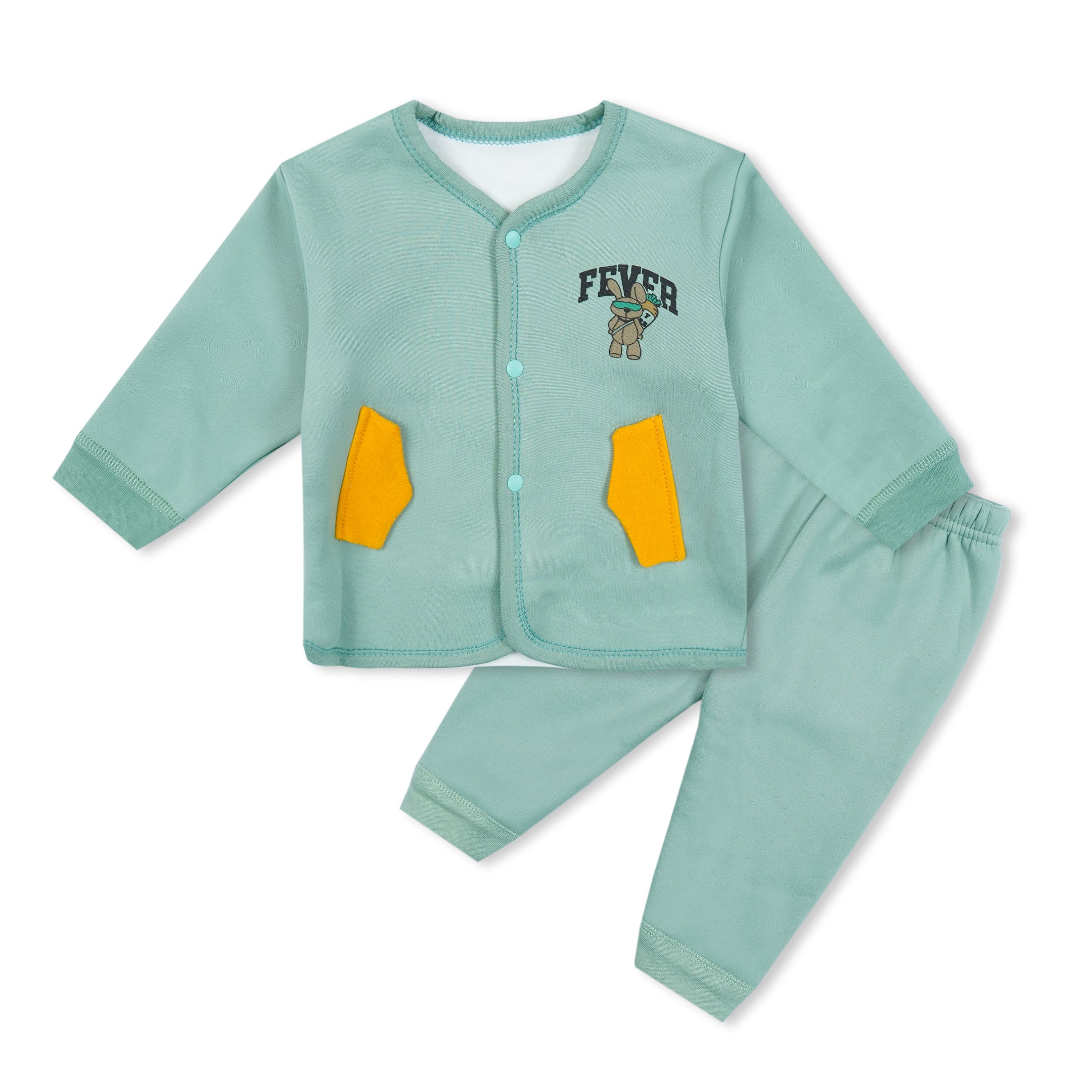 Baby Warm Night Suit Green - Sunshine - Image 3