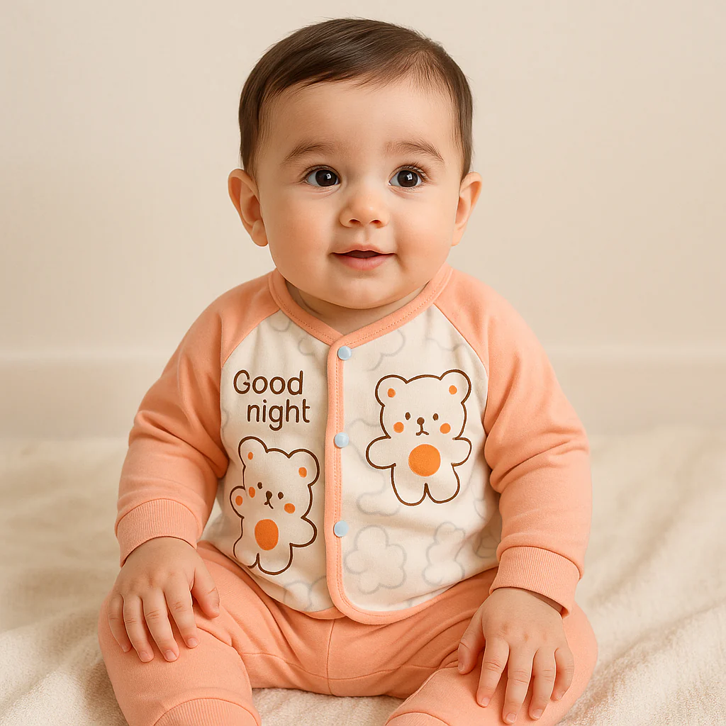 Baby Warm Night Suit Orange - Sunshine