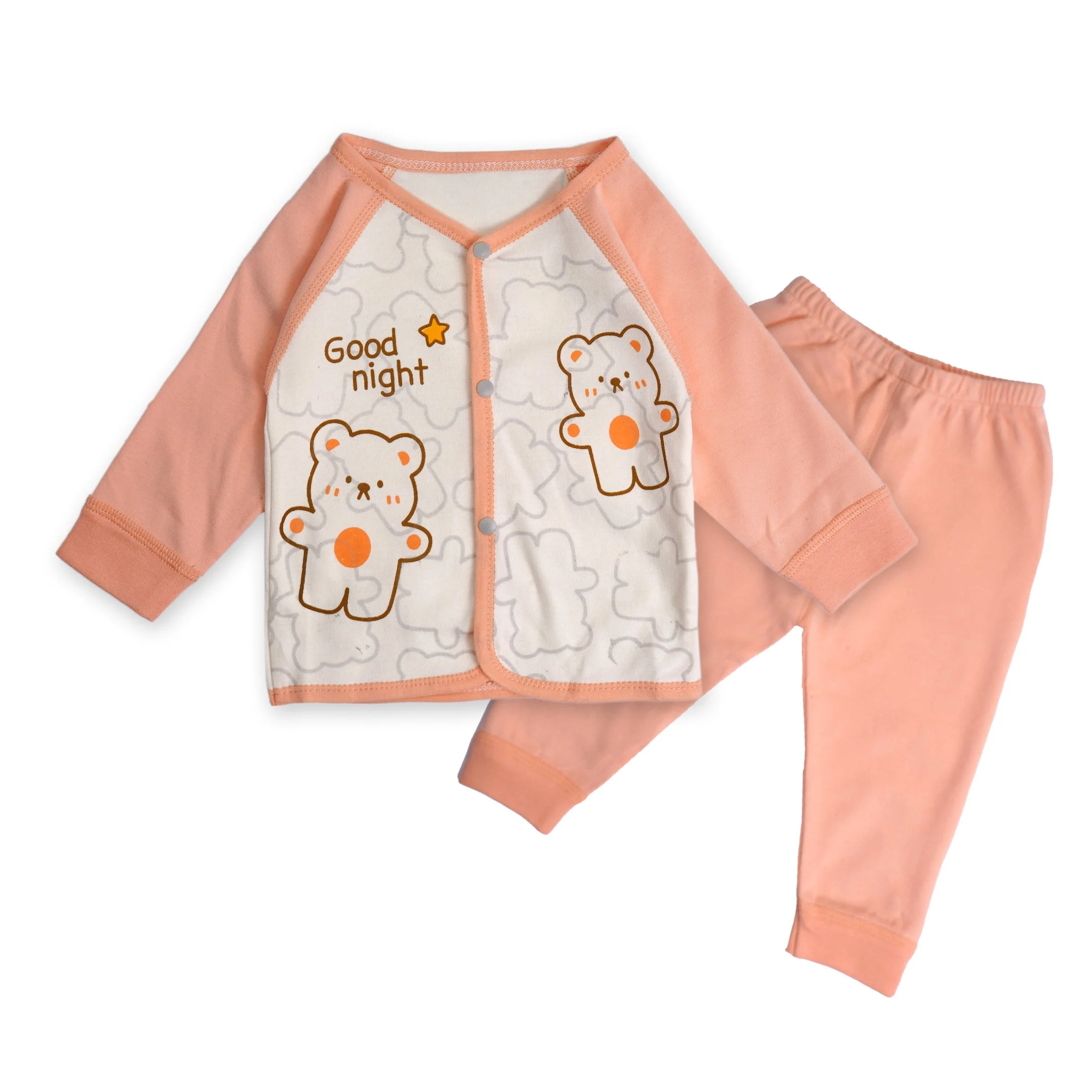 Baby Warm Night Suit Orange - Sunshine - Image 2