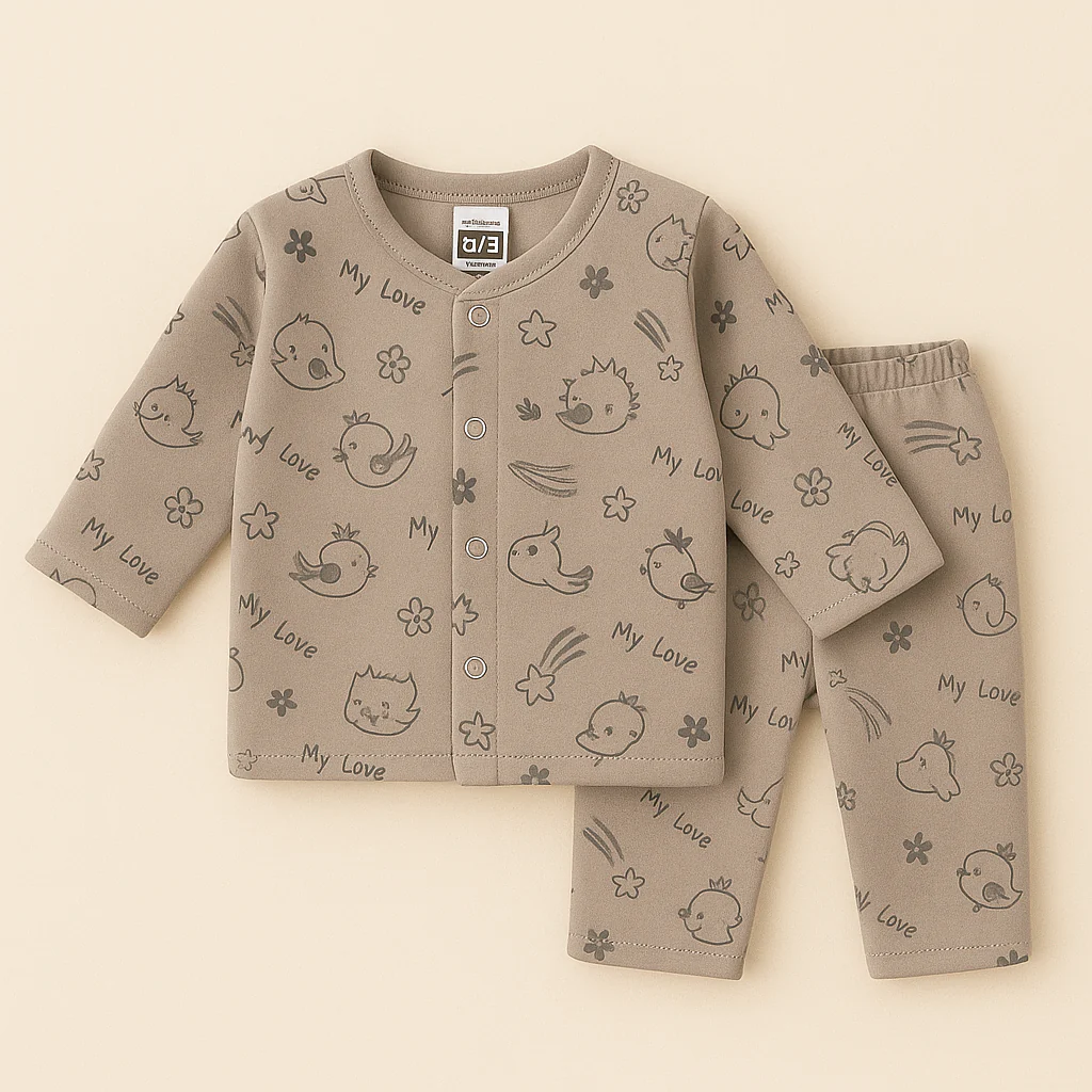 Baby Warm Sleepsuit Dino Grey - Sunshine