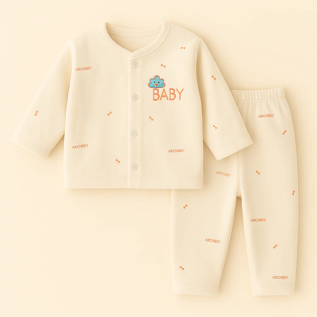 Baby Warm Sleepsuit Off White - Sunshine