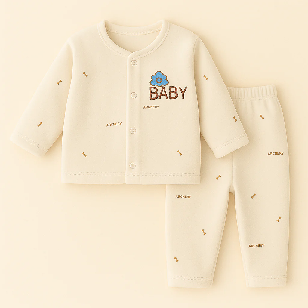 Baby Warm Sleepsuit White - Sunshine