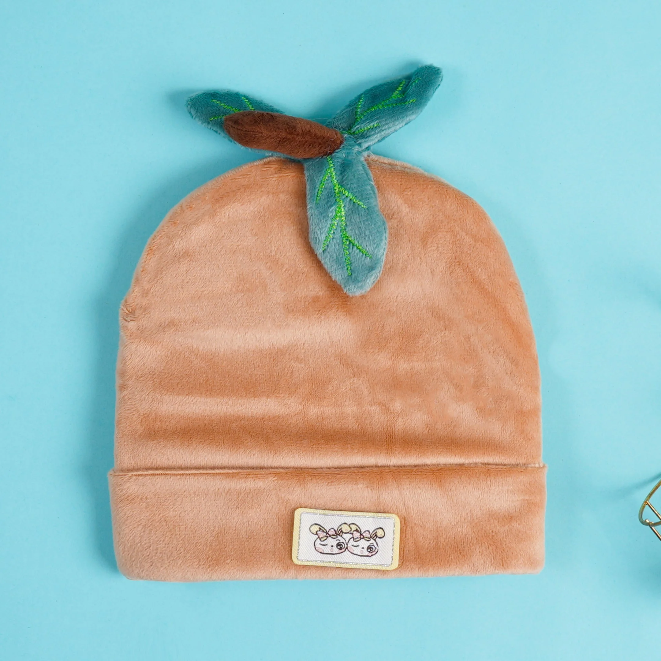 Baby Warm Velvet Cap Brown - Sunshine - Image 2