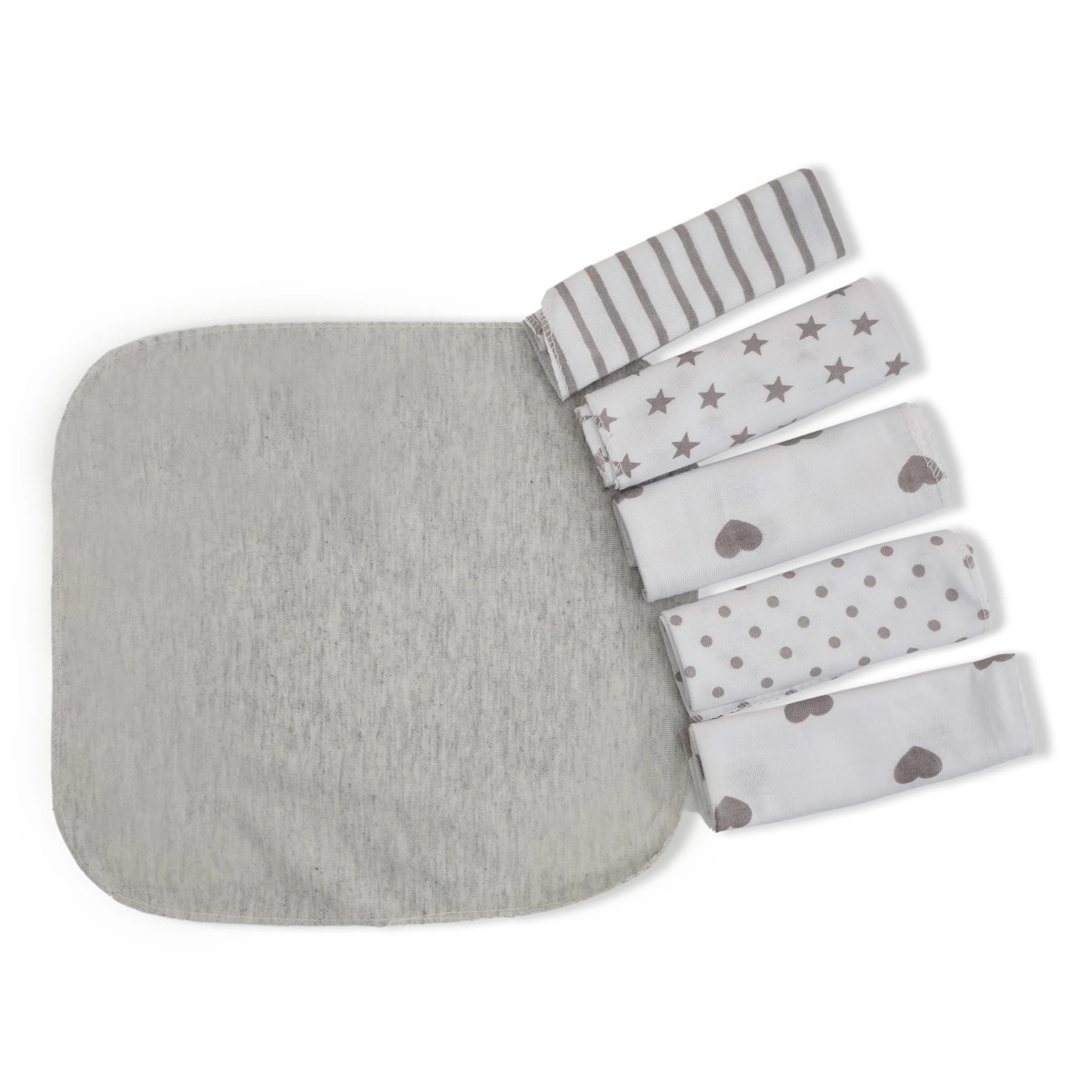 6Pcs Baby Washcloths Grey - Sunshine - Image 3