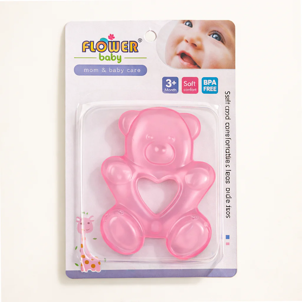 Baby Water Teether Bear Pink - Sunshine