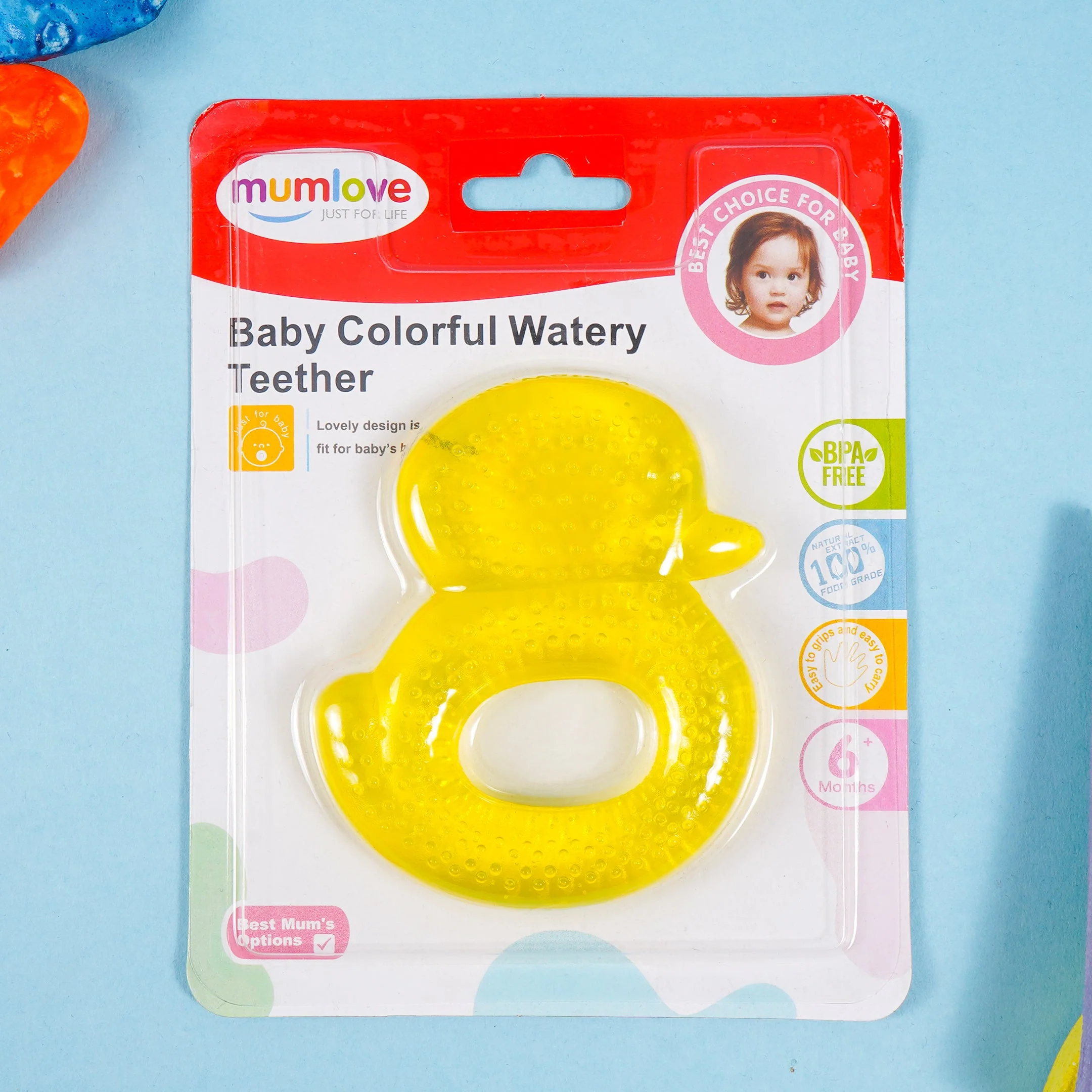 Baby Water Teether Duck Yellow - Sunshine