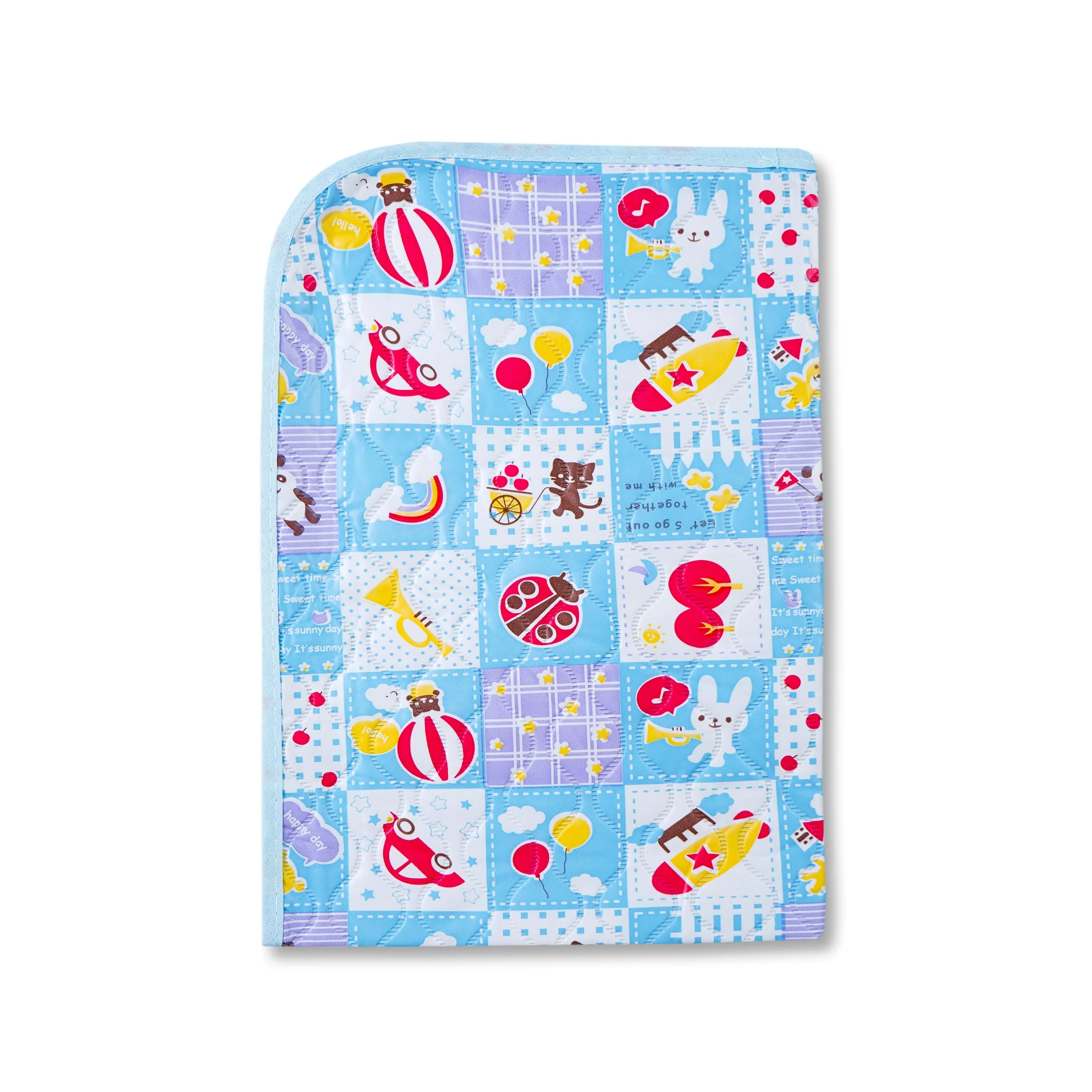 Baby Waterproof Changing Mat Blue (35 X 50 Cm) - Sunshine