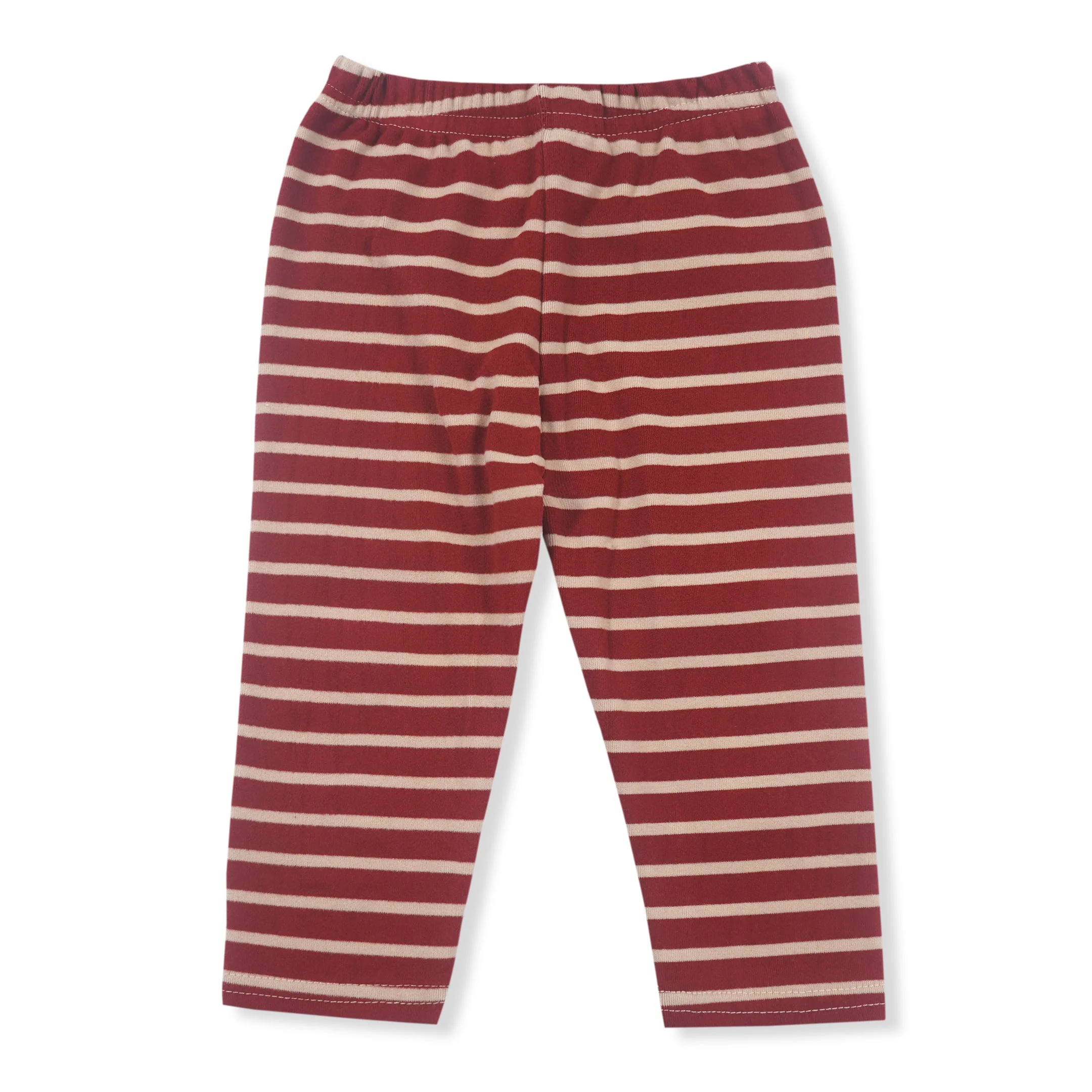 Baby Winter Pajama Set Keep Real Stripes Maroon - Sunshine - Image 5