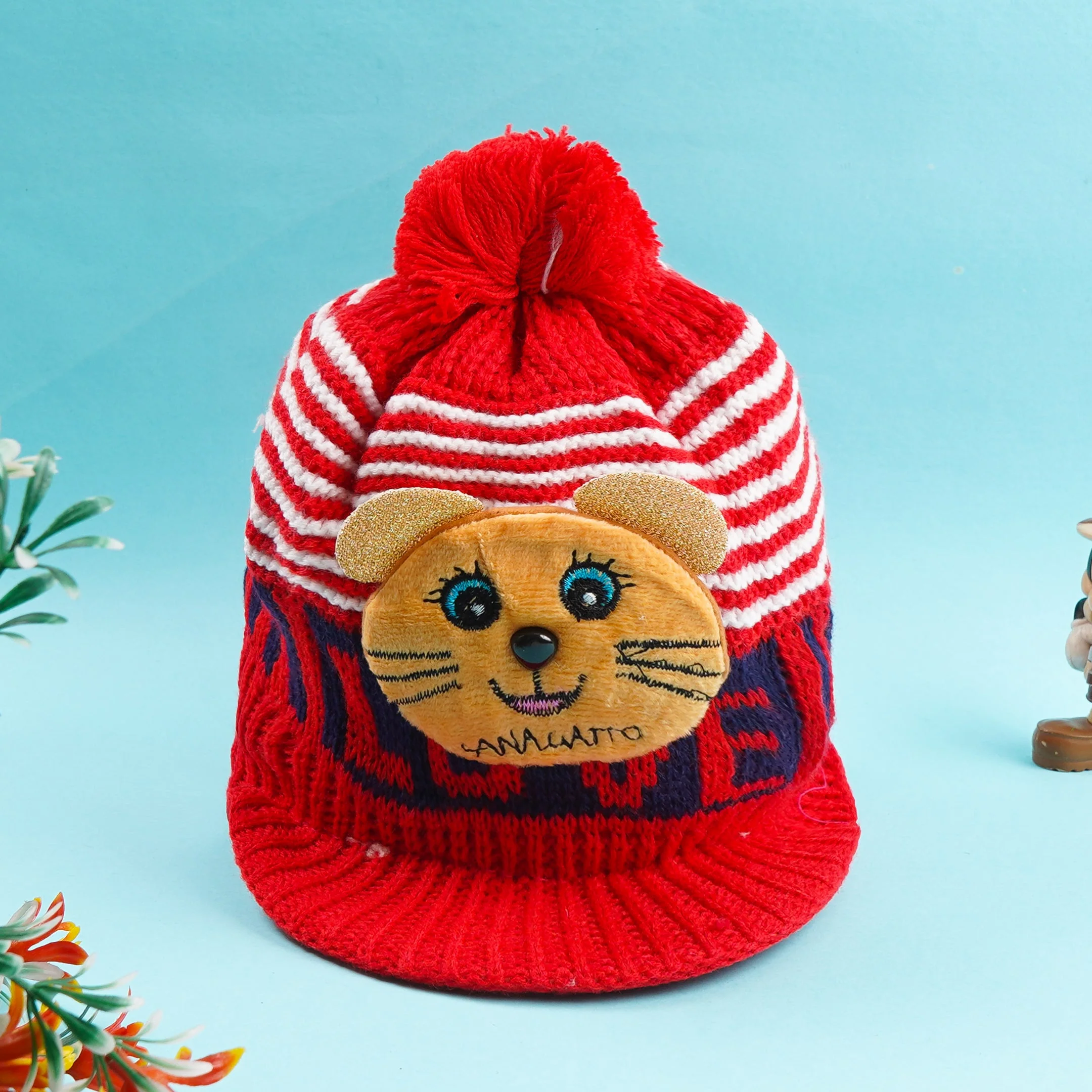 Baby Woolen P-Cap Red - Sunshine