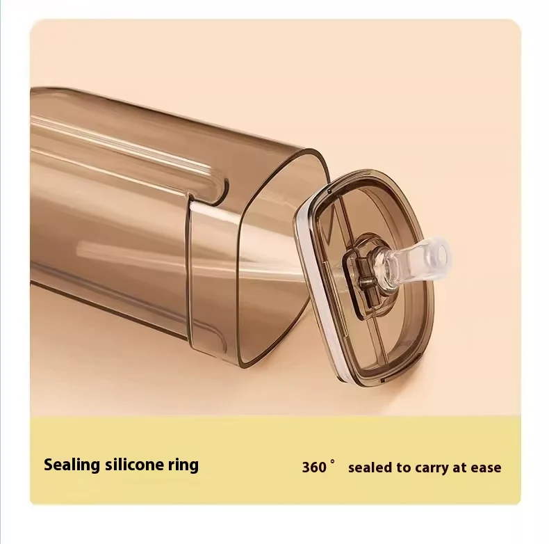 Bus Shaped Straw Water Bottle Yellow - Sunshine - Image 7