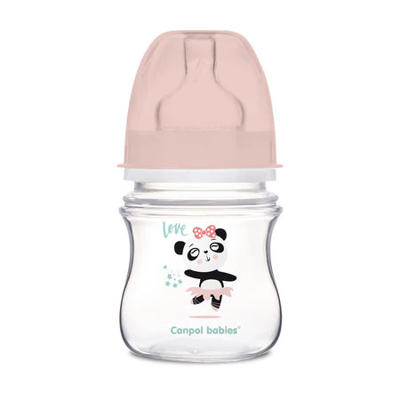 Canpol Babies Anti-Colic Wide Neck Bottle 120Ml Pp Easy Start Exotic Animals Pink - Image 5