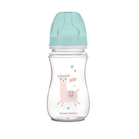 Canpol Babies Anti-Colic Wide Neck Bottle 240Ml Pp Easy Start Exotic Animals Green - Image 5