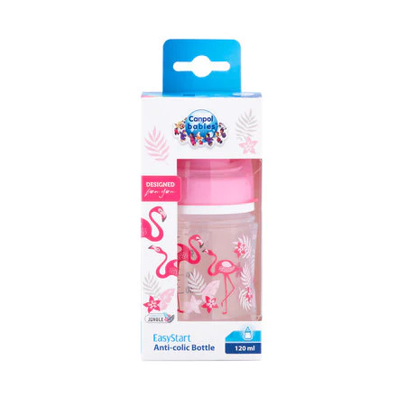 Canpol Babies Easystart Wide Neck Pp Bottle 120 Ml Jungle Coral Pink - Image 6