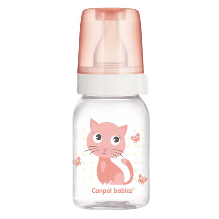 Canpol Babies Narrow Neck Bottle 120Ml Cute Animals (Tritan) Pink