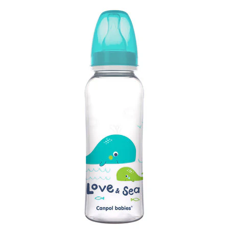 Canpol Babies Narrow Neck Bottle 250Ml Pp Love & Sea Green