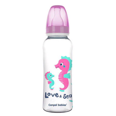 Canpol Babies Narrow Neck Bottle 250Ml Pp Love & Sea Pink
