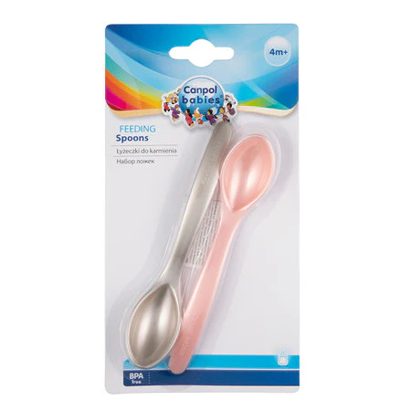 Canpol Babies Spoon 2 Pcs Pink & Grey - Image 6