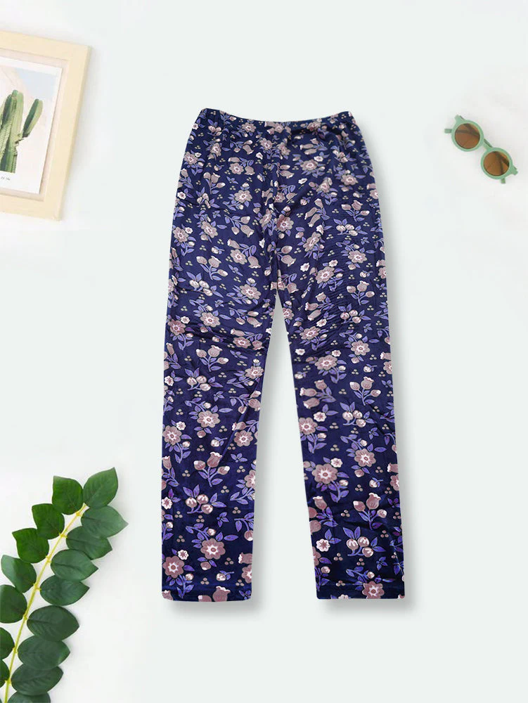 Cotton Tights Flower Navy Blue - Sunshine
