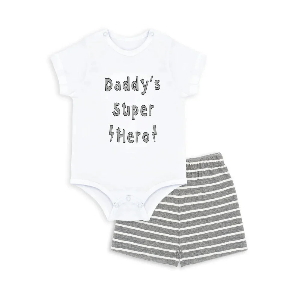 Cuddle & Cradle Baby Bodysuit And Shorts Set - Super Hero - 002