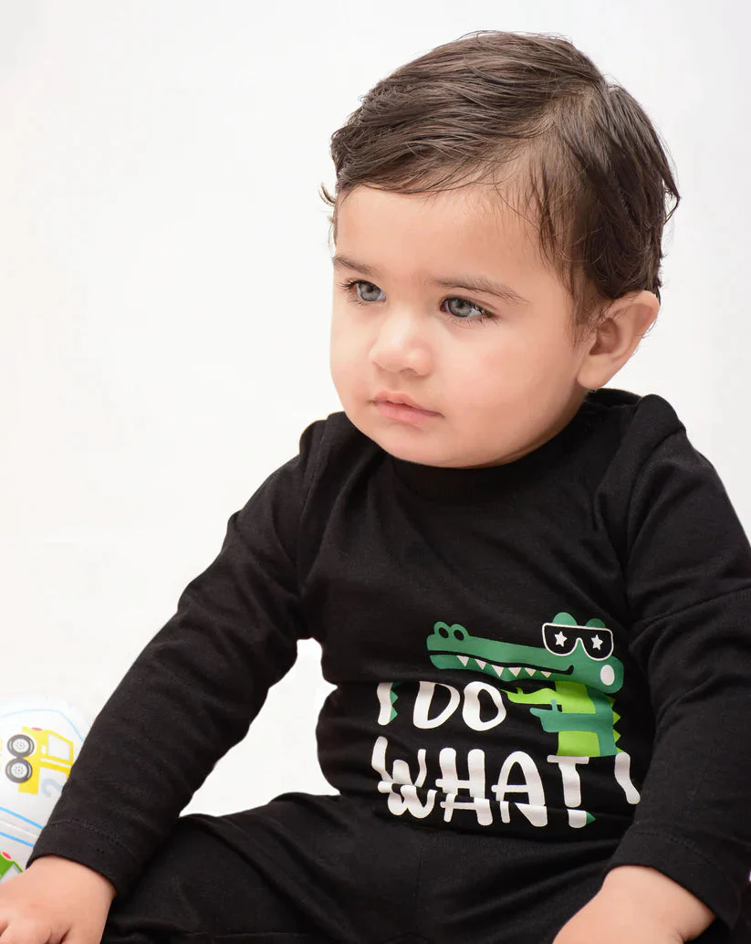 Cuddle & Cradle Full-Sleeves Shirt & Trouser Set (Alligator) - Image 8