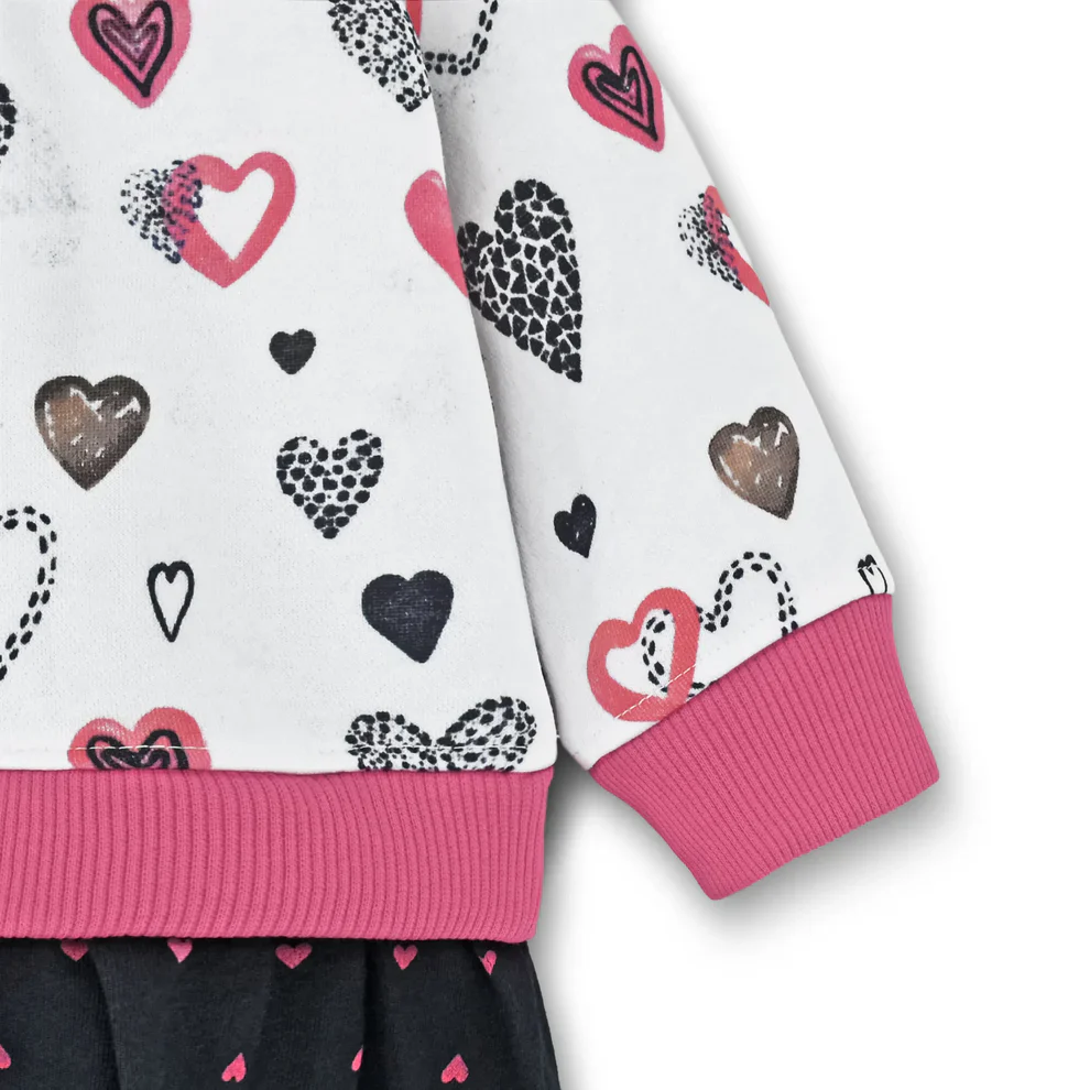 Cuddle & Cradle Girls Fleece Frock (Hearts) - Image 3