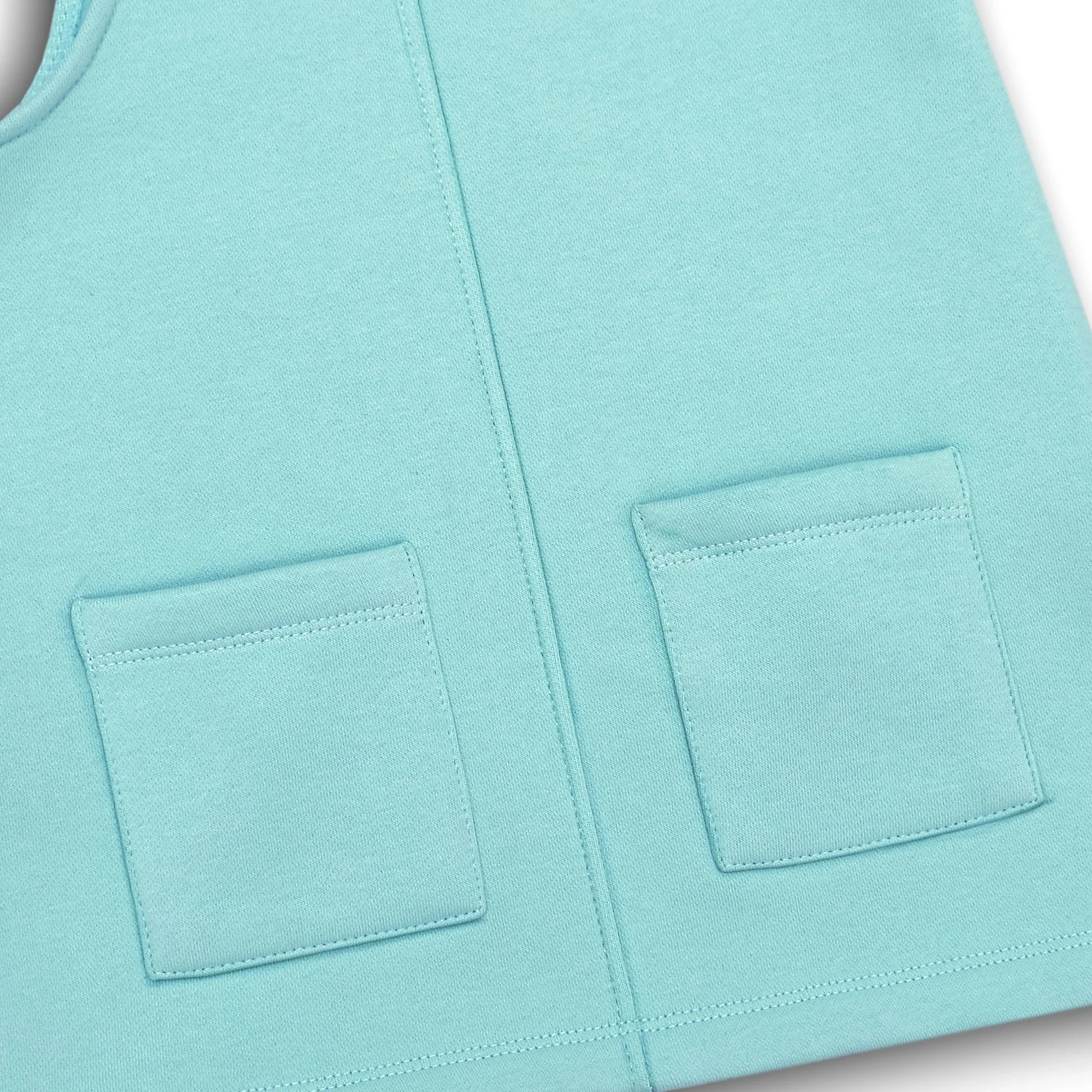 Cuddle & Cradle Girls Fleece Frock & Shirt Set (Mint - 001) - Image 3