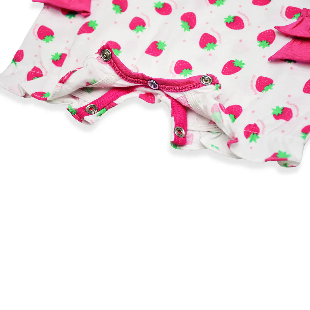 Cuddle & Cradle Girls Romper - Strawberries - Image 5
