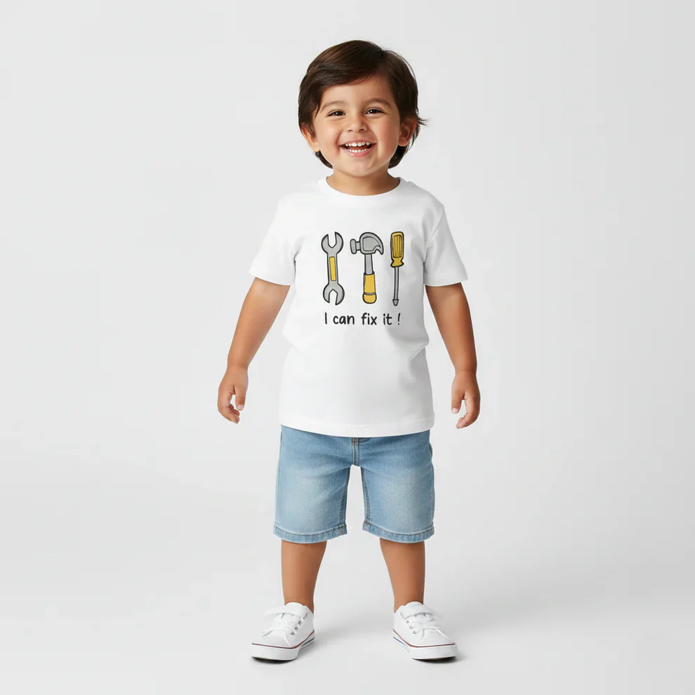 Cuddle & Cradle Graphic T-Shirt (I Can Fix It-001) - Image 2