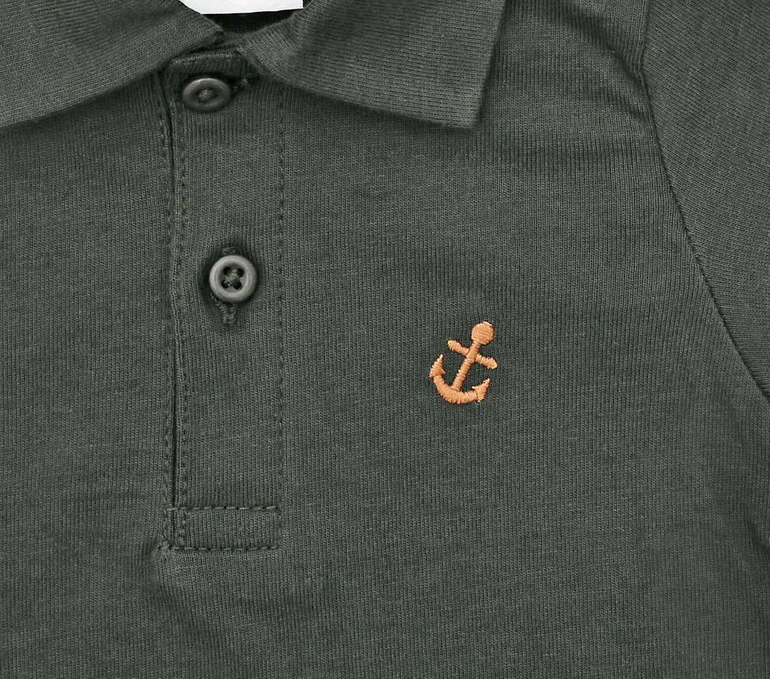 Cuddle & Cradle Half-Length Polo Romper (Anchor-001) - Image 5