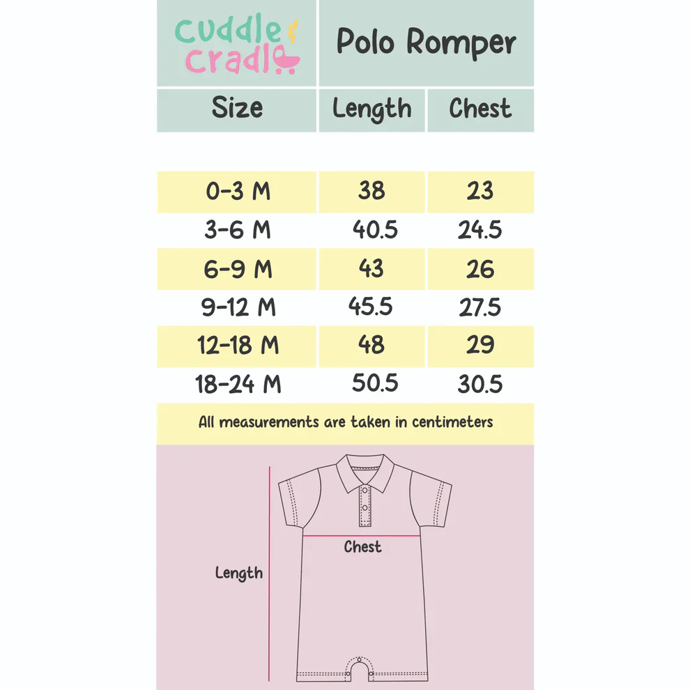 Cuddle & Cradle Half-Length Polo Romper (Anchor-001) - Image 6