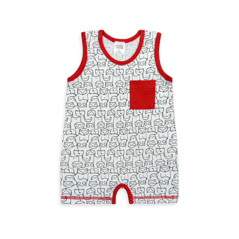 Cuddle & Cradle Half Length Romper (Animal)