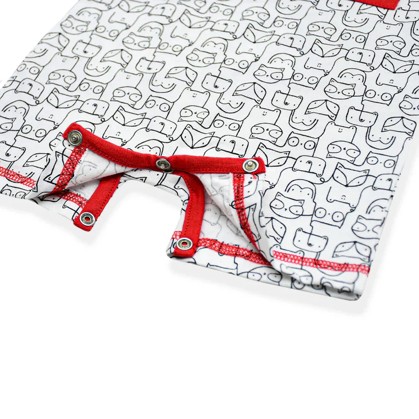 Cuddle & Cradle Half Length Romper (Animal) - Image 4