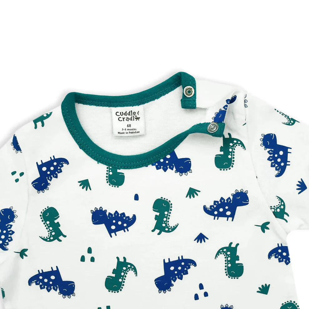 Cuddle & Cradle Half Length Romper - Dino Series - 002 - Image 2