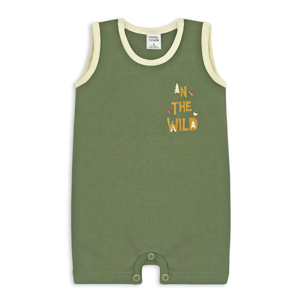 Cuddle & Cradle Half Length Romper - In The Wild
