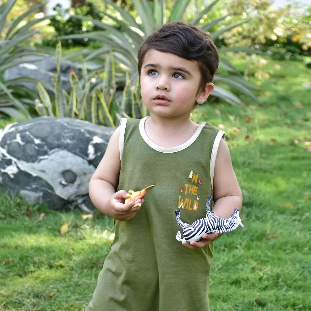 Cuddle & Cradle Half Length Romper - In The Wild - Image 2
