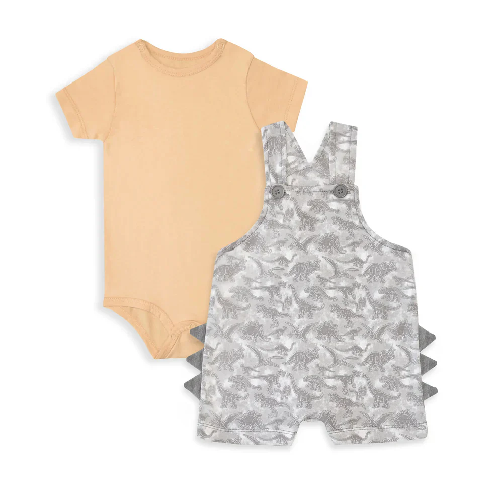 Cuddle & Cradle Half-length Romper set (Gray)