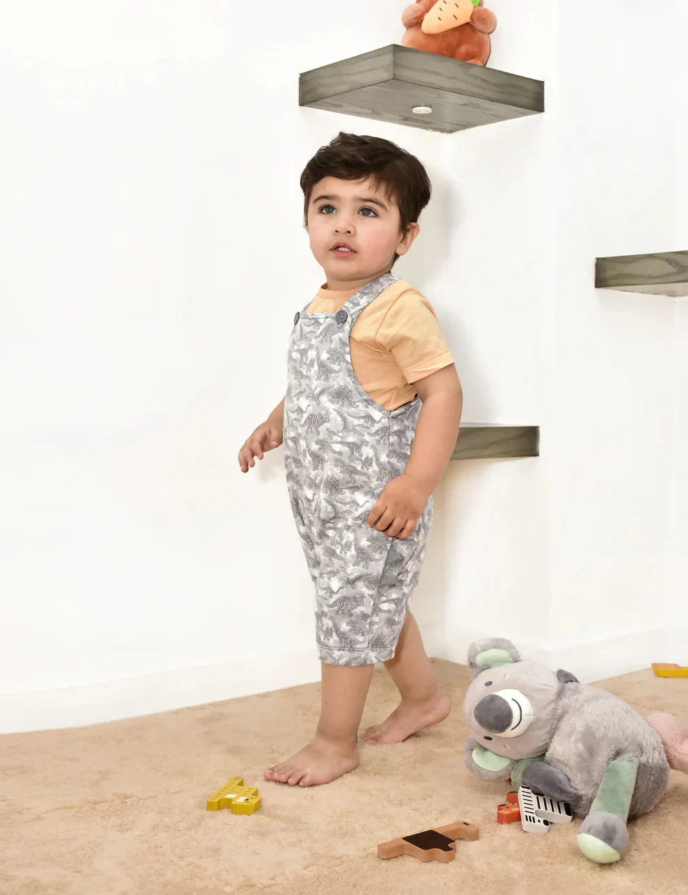 Cuddle & Cradle Half-length Romper set (Gray) - Image 2