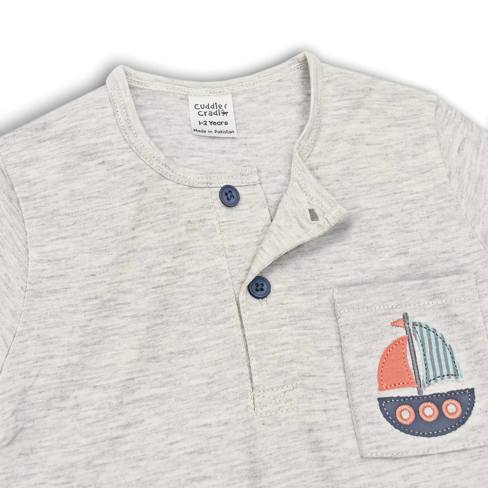 Cuddle & Cradle T-Shirt & Shorts Set (Boat) - Image 3