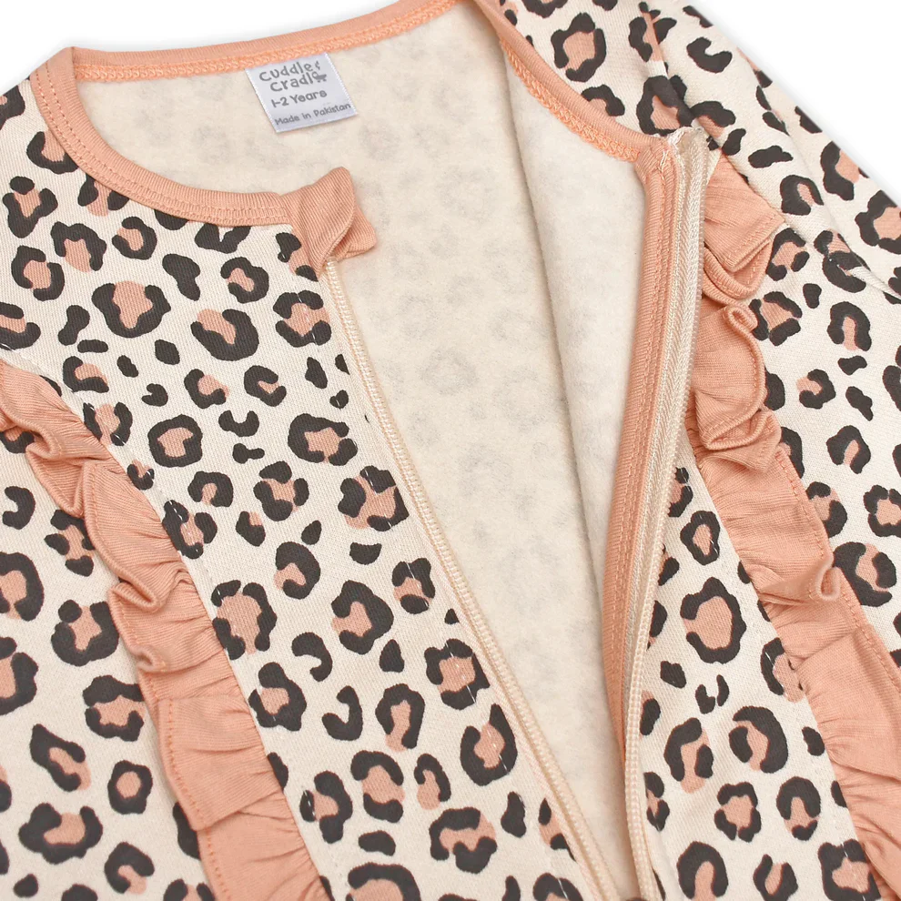 Cuddle & Cradle Zipper Sweatshirt & Trouser Set (Animal Print) - Image 3