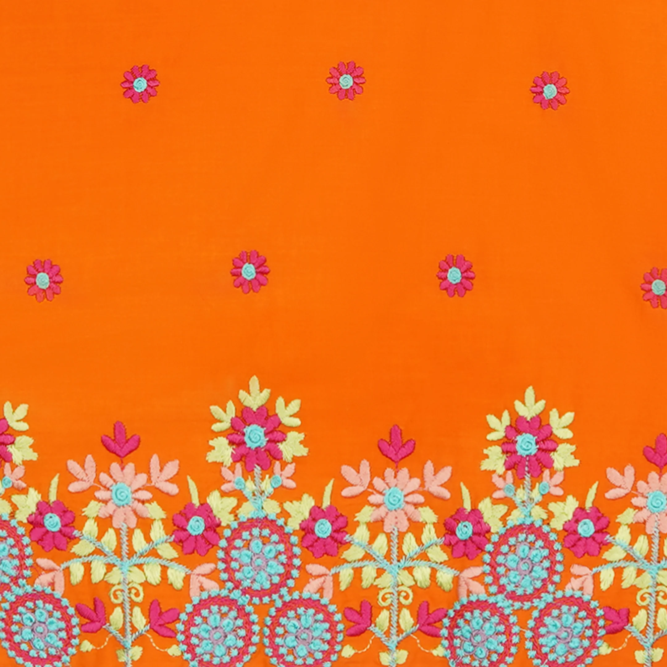 Dhaagay Orange Flared Tunic Outfit - Image 4