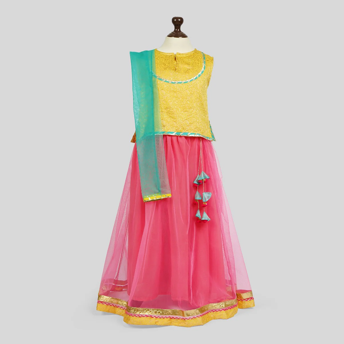 Dhaagay Pink Lehnga 3 piece - Image 7