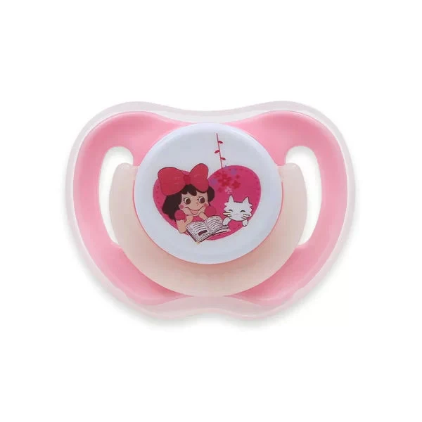 Farlin Newborn Glow-In-Dark Pacifier N Chain – Pink - Image 2