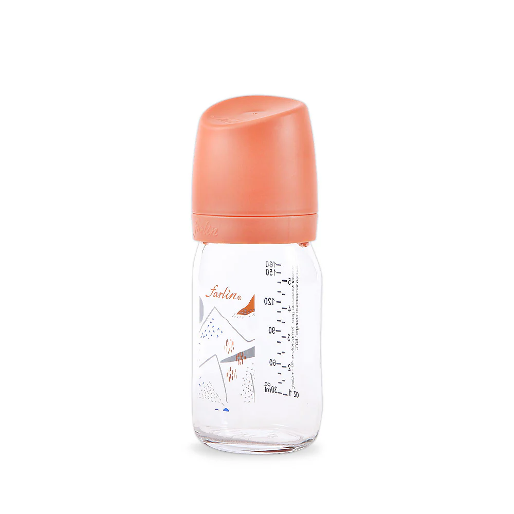 Farlin Wide Neck Glass Feeder 160Ml Orange - Image 2