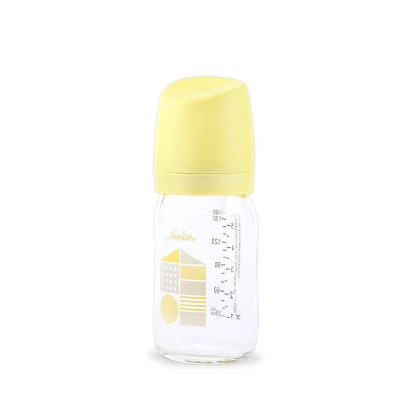 Farlin Wide Neck Glass Feeder 160Ml Yellow - Image 2