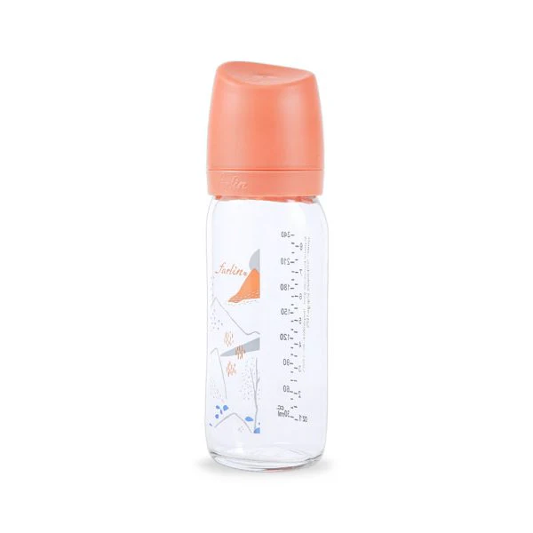 Farlin Wide Neck Glass Feeder 240Ml Orange - Image 2
