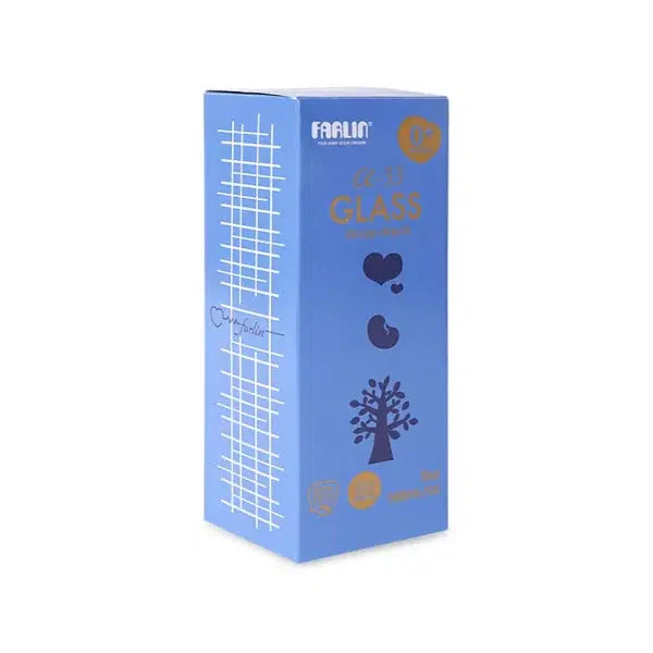 Farlin Wide Neck Glass Feeding Bottle 160Ml – Blue - Image 3